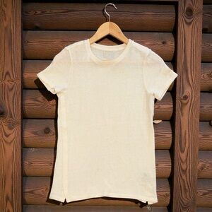 Barney’s New York 60% Cashmere Cotton Blend Knit Short Sleeve Sweater Top Size 2